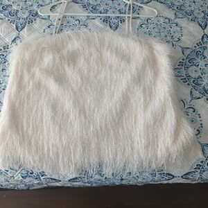 H&M White Fuzzy Blouse. Never Been Used.
